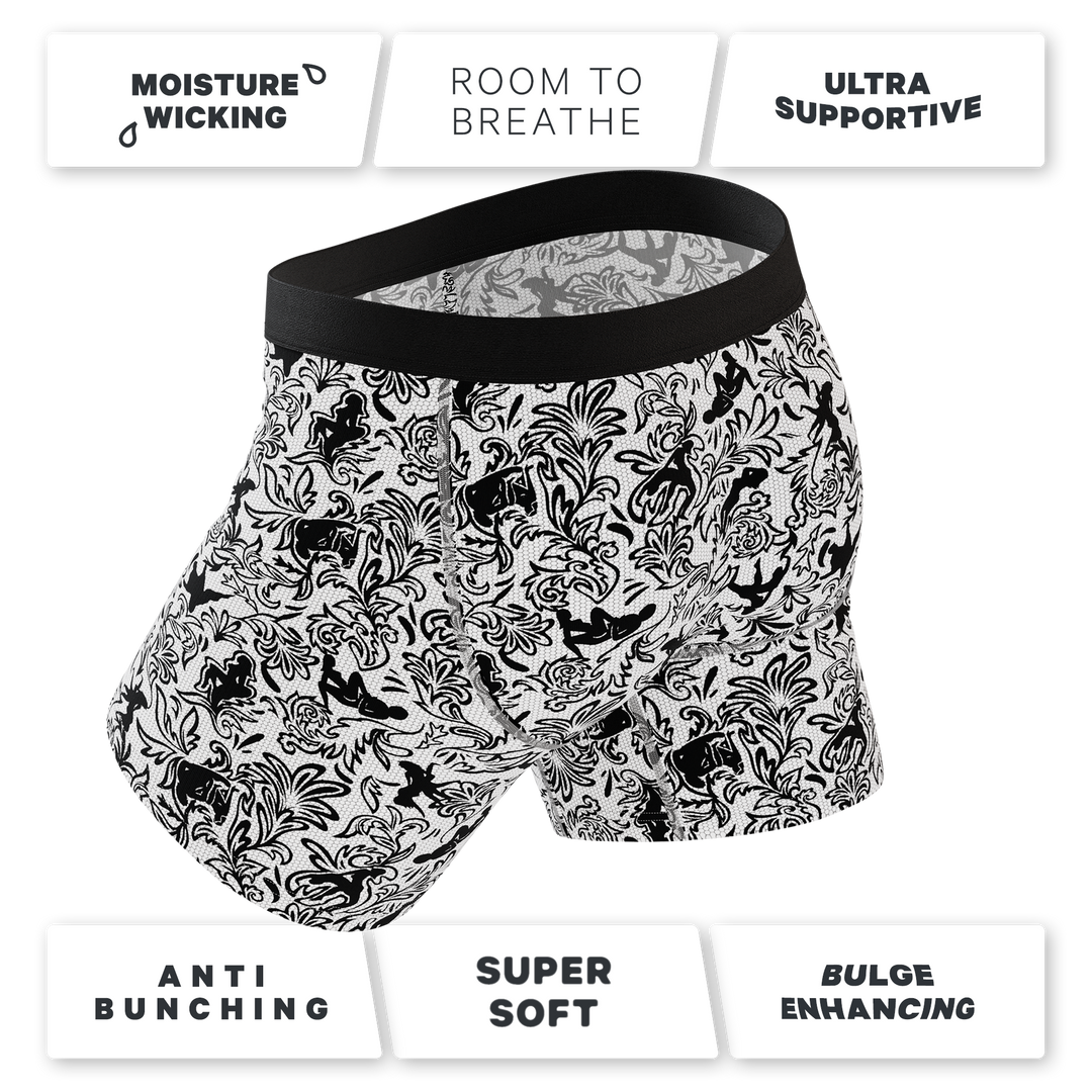 The Racy & Lacy | Provocative Lace Print Ball Hammock® Pouch Underwear With Fly