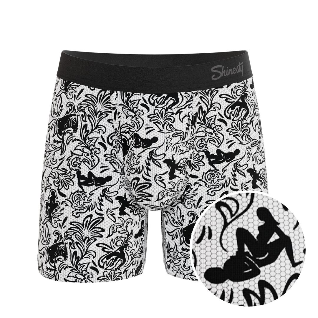 The Racy & Lacy | Provocative Lace Print Ball Hammock® Pouch Underwear With Fly