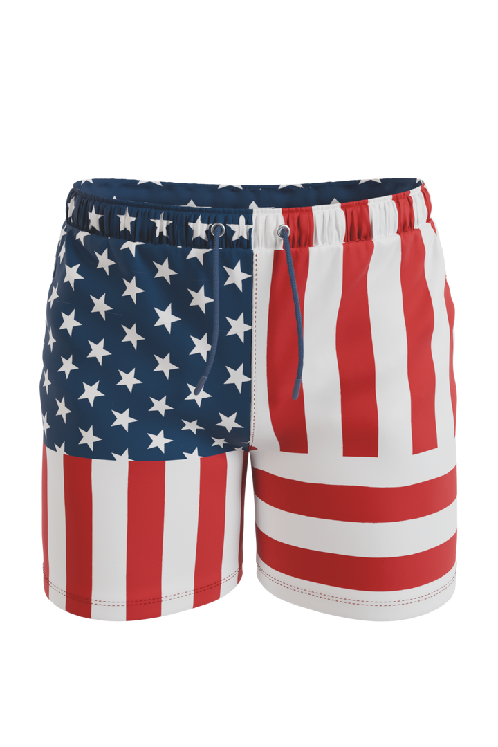 The Reagans | American Flag Patch Ball Hammock® Pouch 8" Swim Trunks