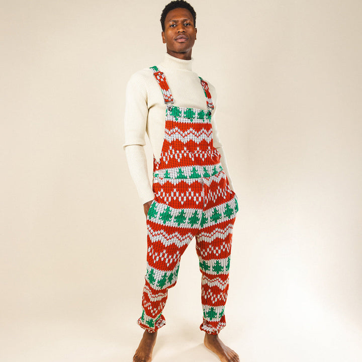 The Red Ryder | Fair Isle Knit Print Pajamaralls®