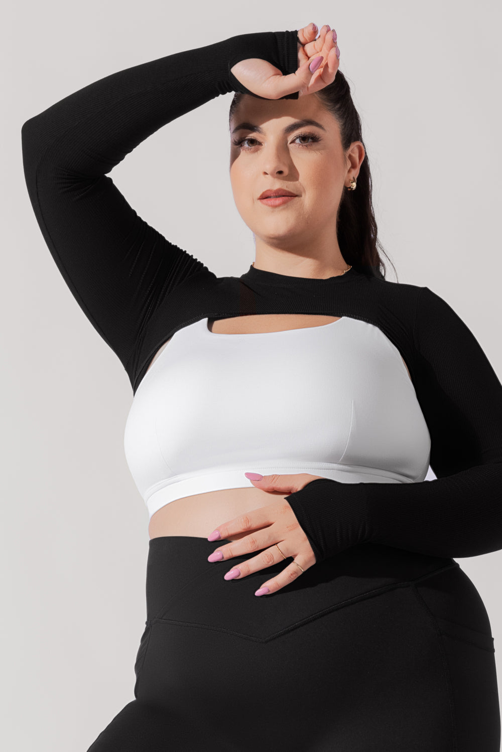 Relevé Ribbed Shrug - Black