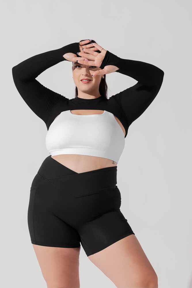 Relevé Ribbed Shrug - Black