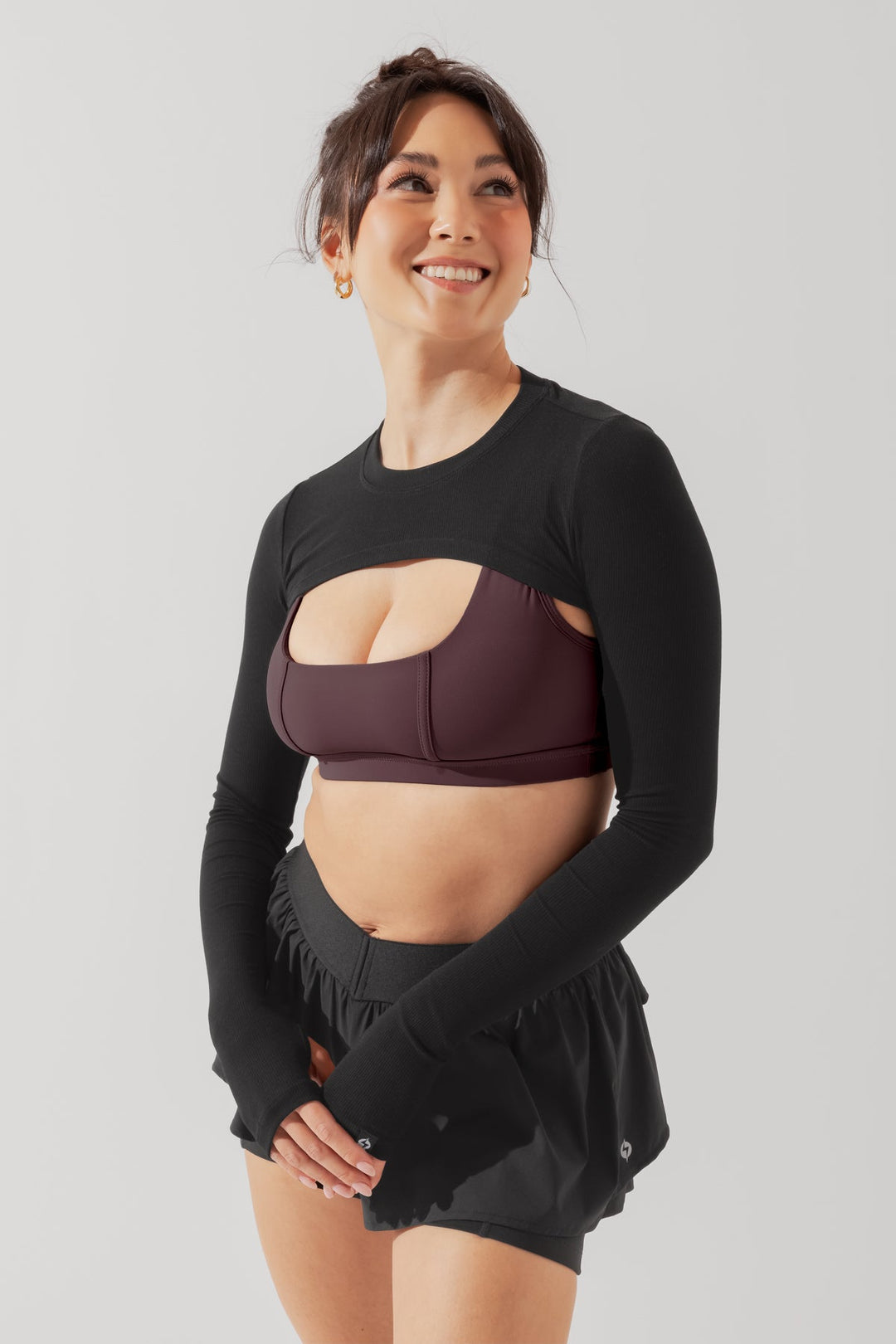 Relevé Ribbed Shrug - Black