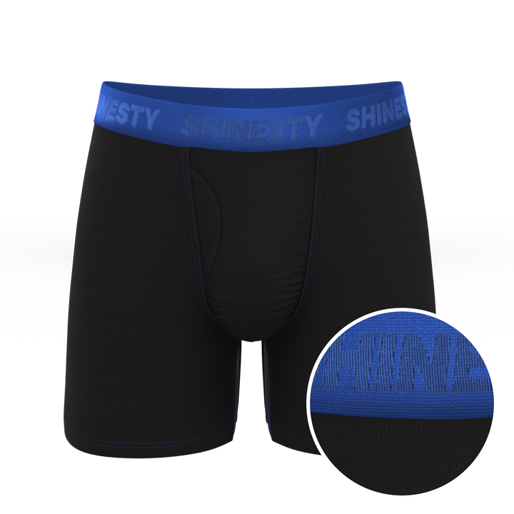 The Rhythm & Blues | Black and Blue Ball Hammock® Pouch Underwear With Fly