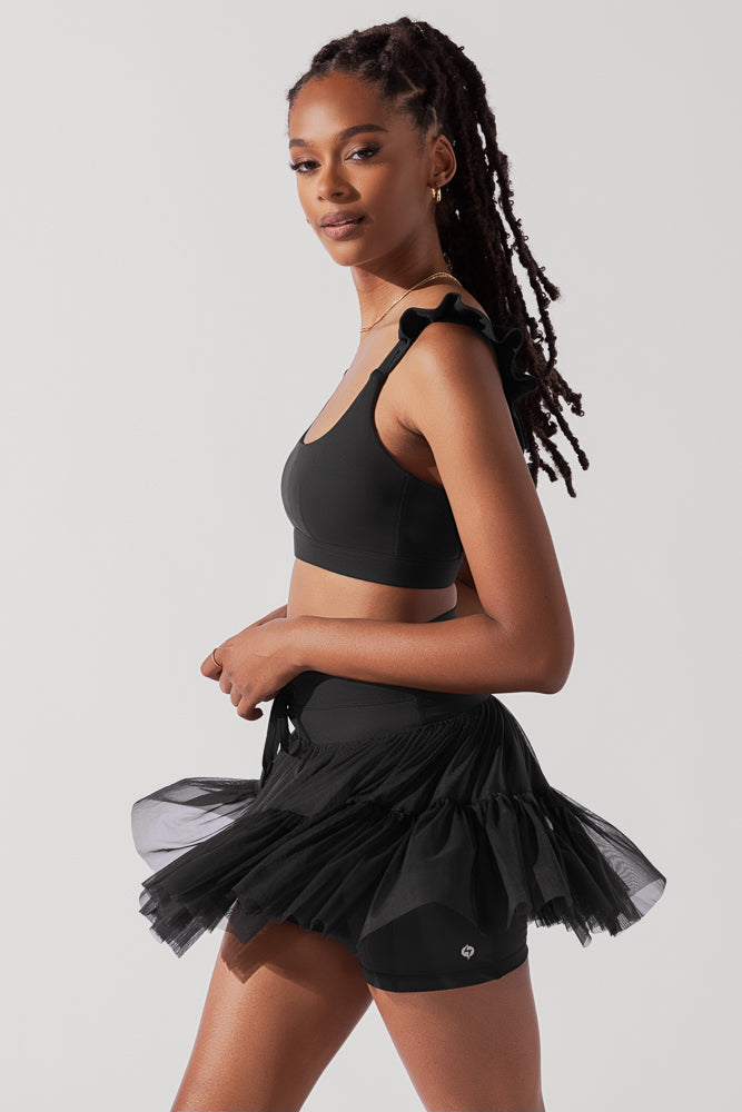 Romance Ruffle Bra - Black