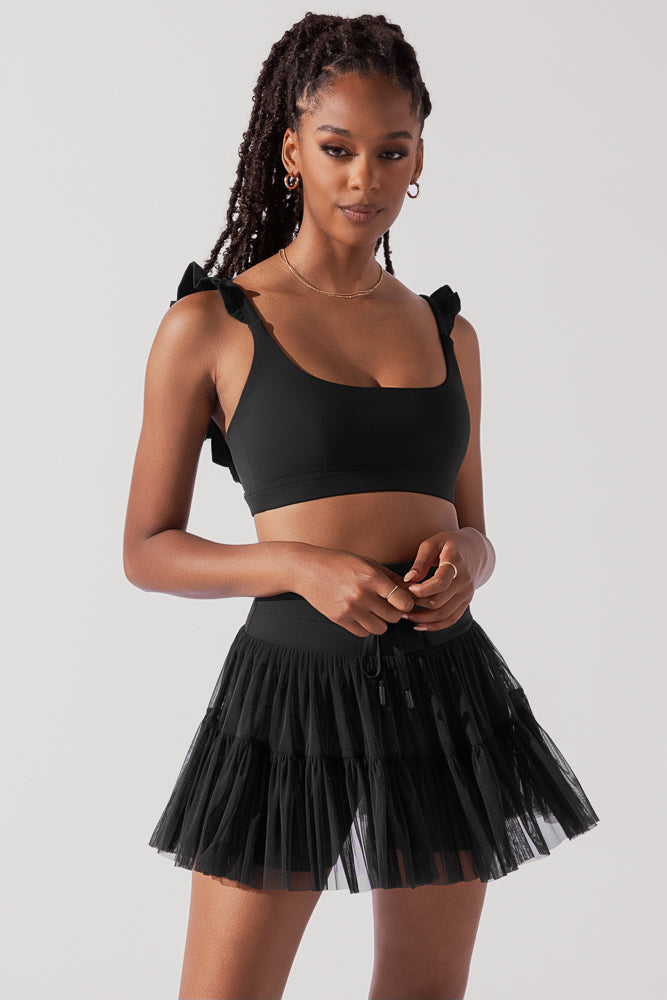 Romance Ruffle Bra - Black