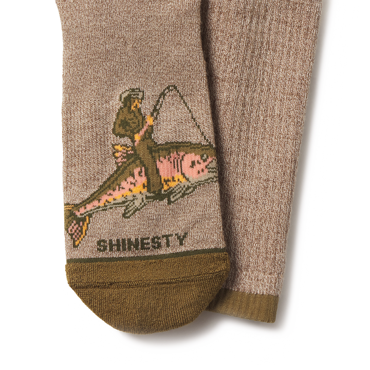 The Rowdy Angler | Fish Cowboy Heel Hammock™ Crew Socks