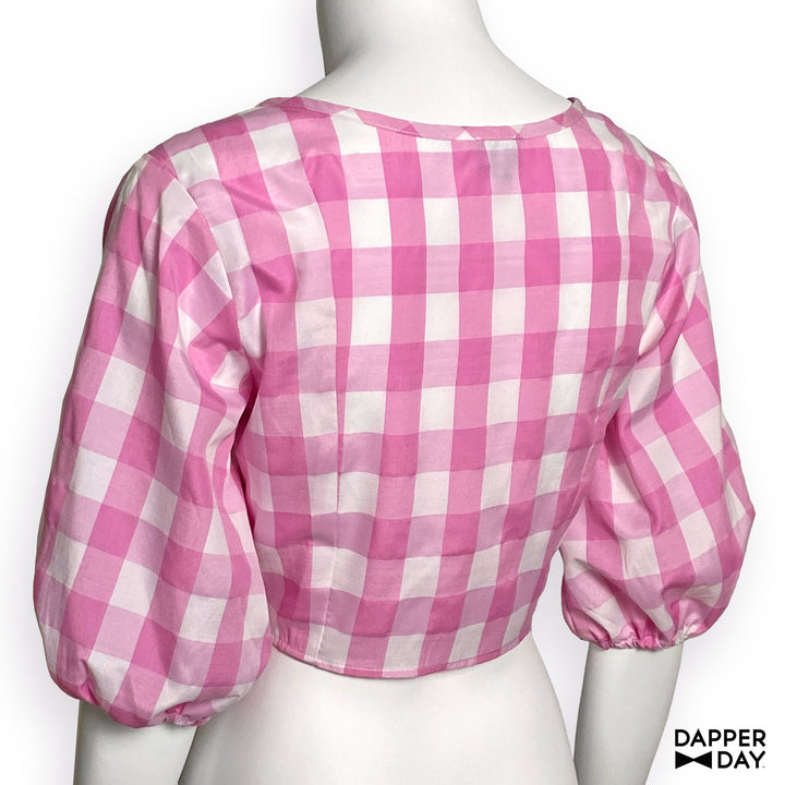 Gingham Meadow Blouse (Pink) - Final Sale
