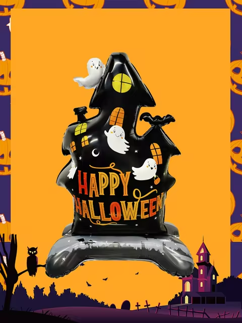 Halloween Haunted House Standing Foil Balloon Decoration F07M1-28