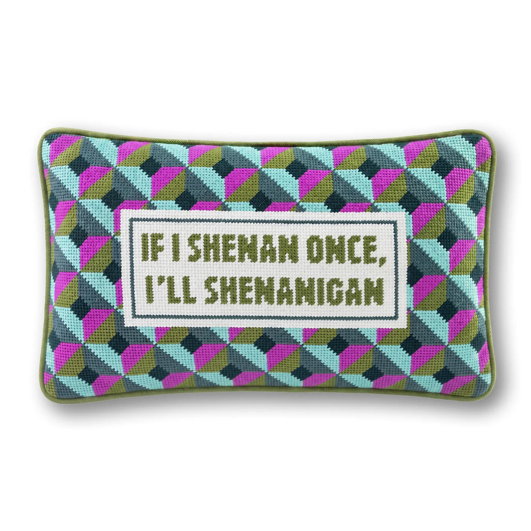Shenanigans Needlepoint Pillow