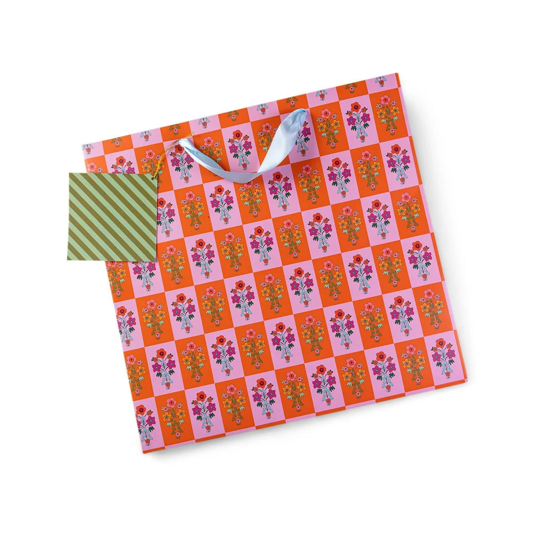 Large Gift Bag - Pink Ditsy