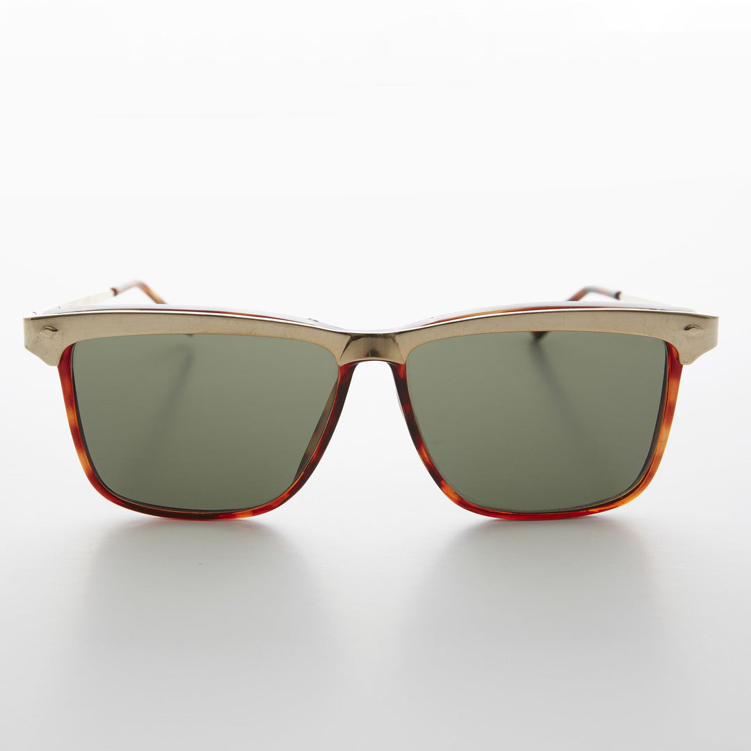 Gold Brow Line Vintage Sunglasses - Spinderella