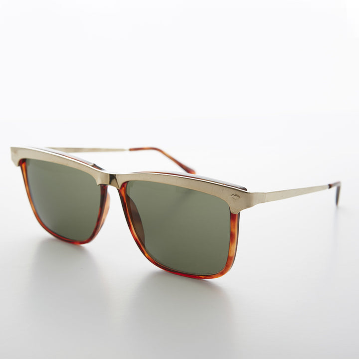 Gold Brow Line Vintage Sunglasses - Spinderella