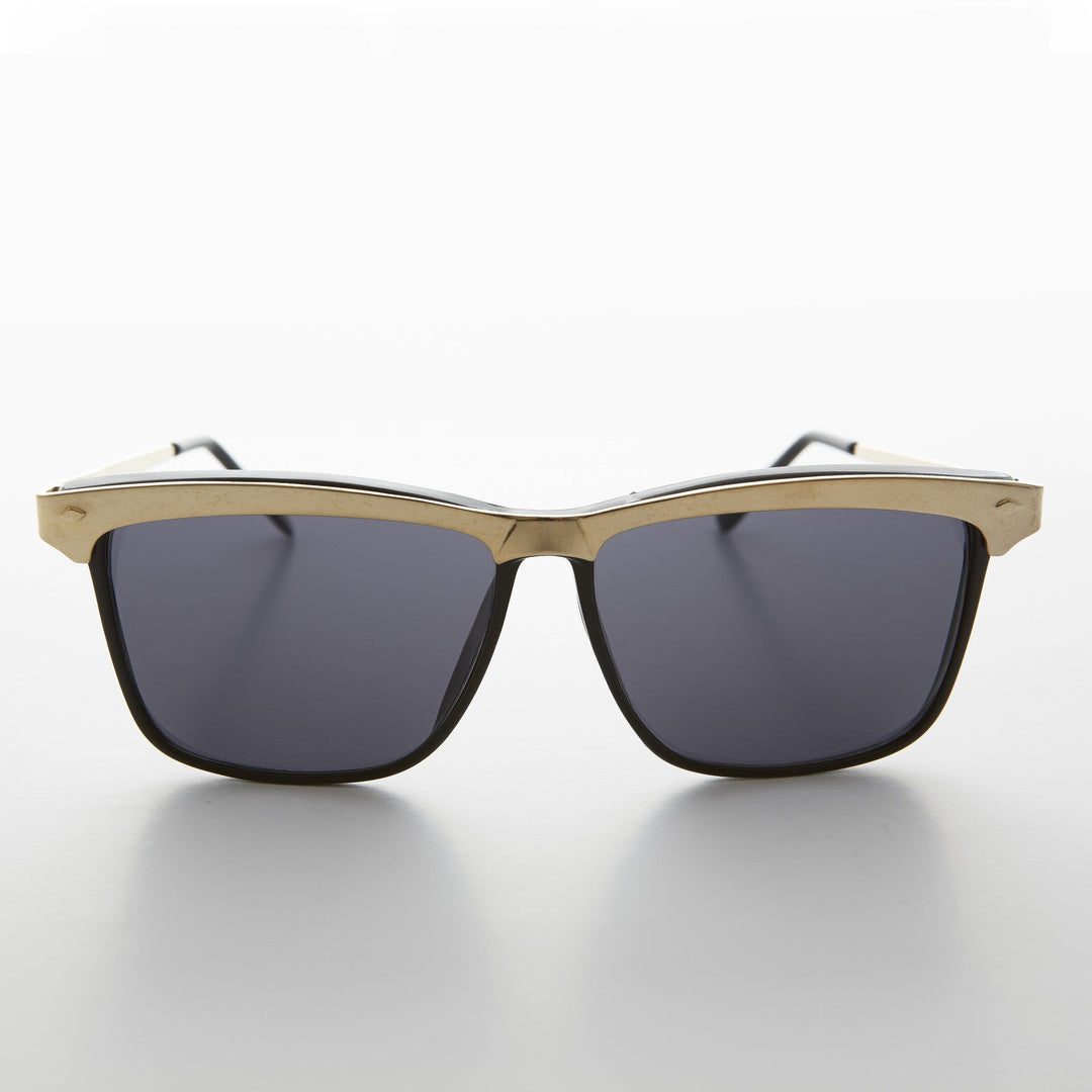Gold Brow Line Vintage Sunglasses - Spinderella