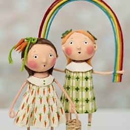 Stay on the Sunny Side Set of 2 Spring Figurines by Lori Mitchell