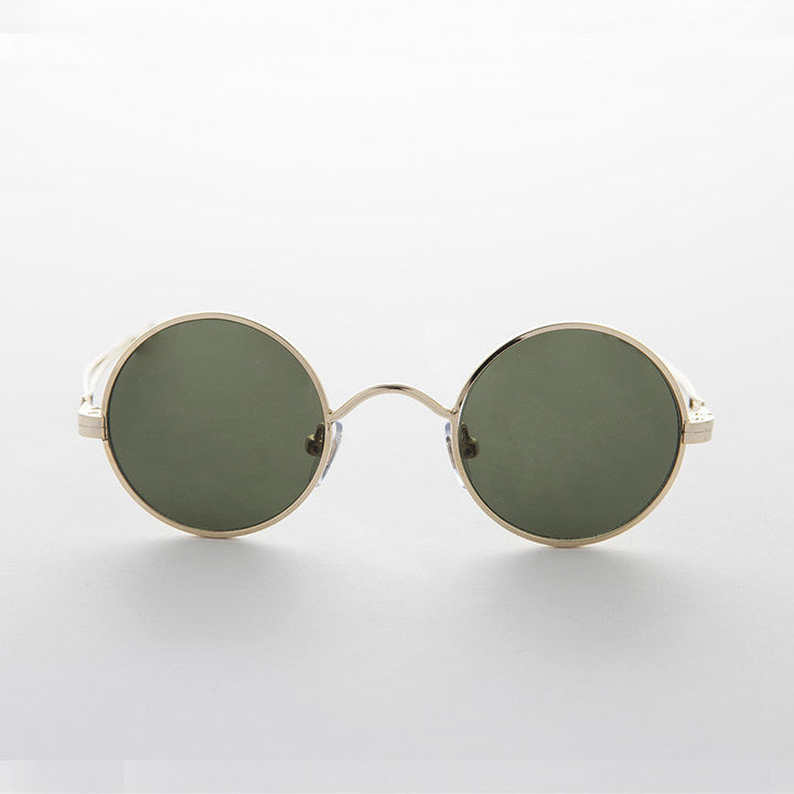 Round Steampunk Vintage Sunglass with Adjustable Temples - Swazi