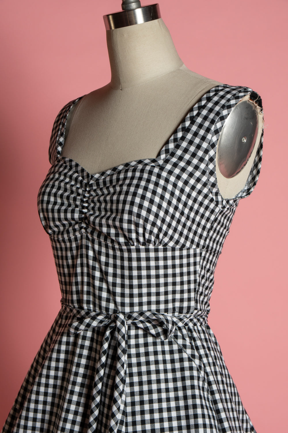 Sadie Dress - Black Gingham