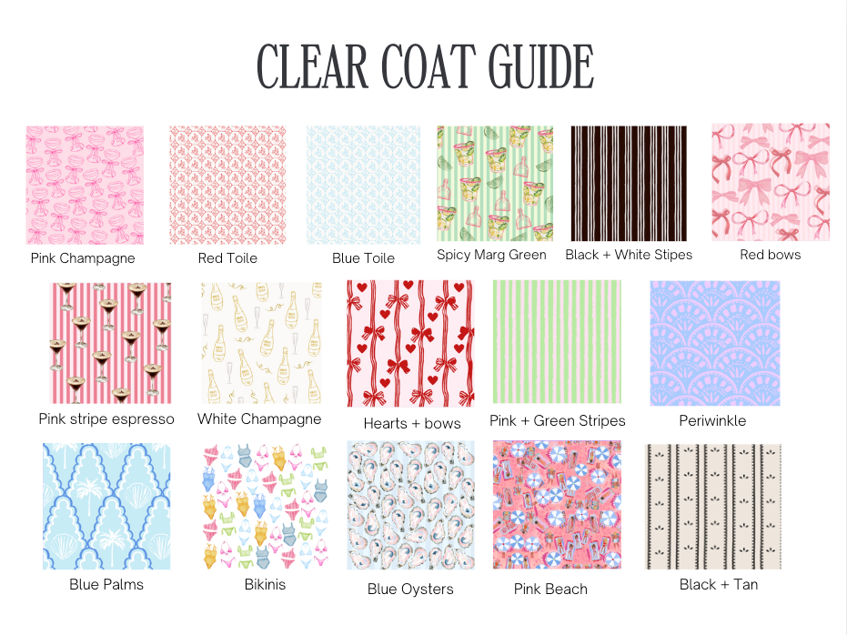 Clear Coat Bag | Customizable