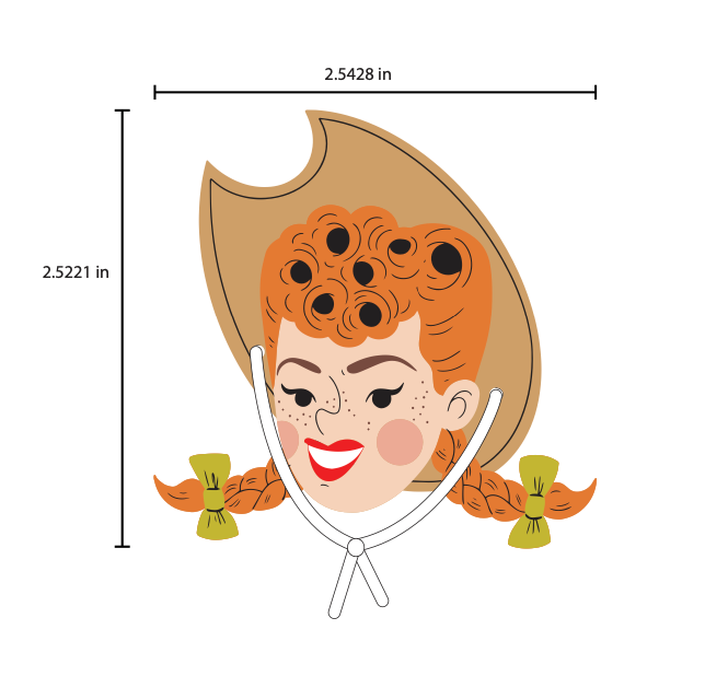 Darla the Cowgirl Brooch by Marla VonDuta x Lipstick & Chrome