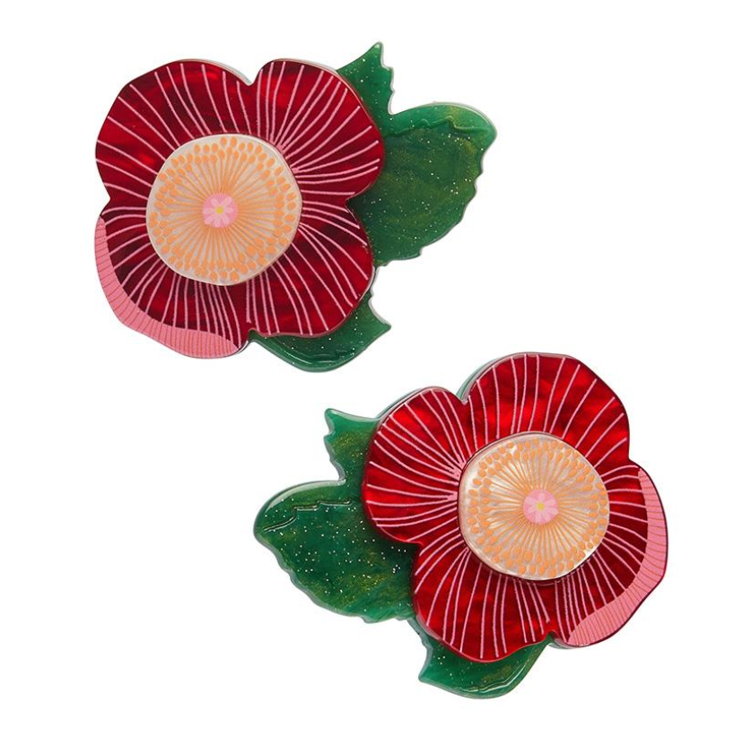 Pretty Poppies Hair Clips by Erstwilder x Jocelyn Proust