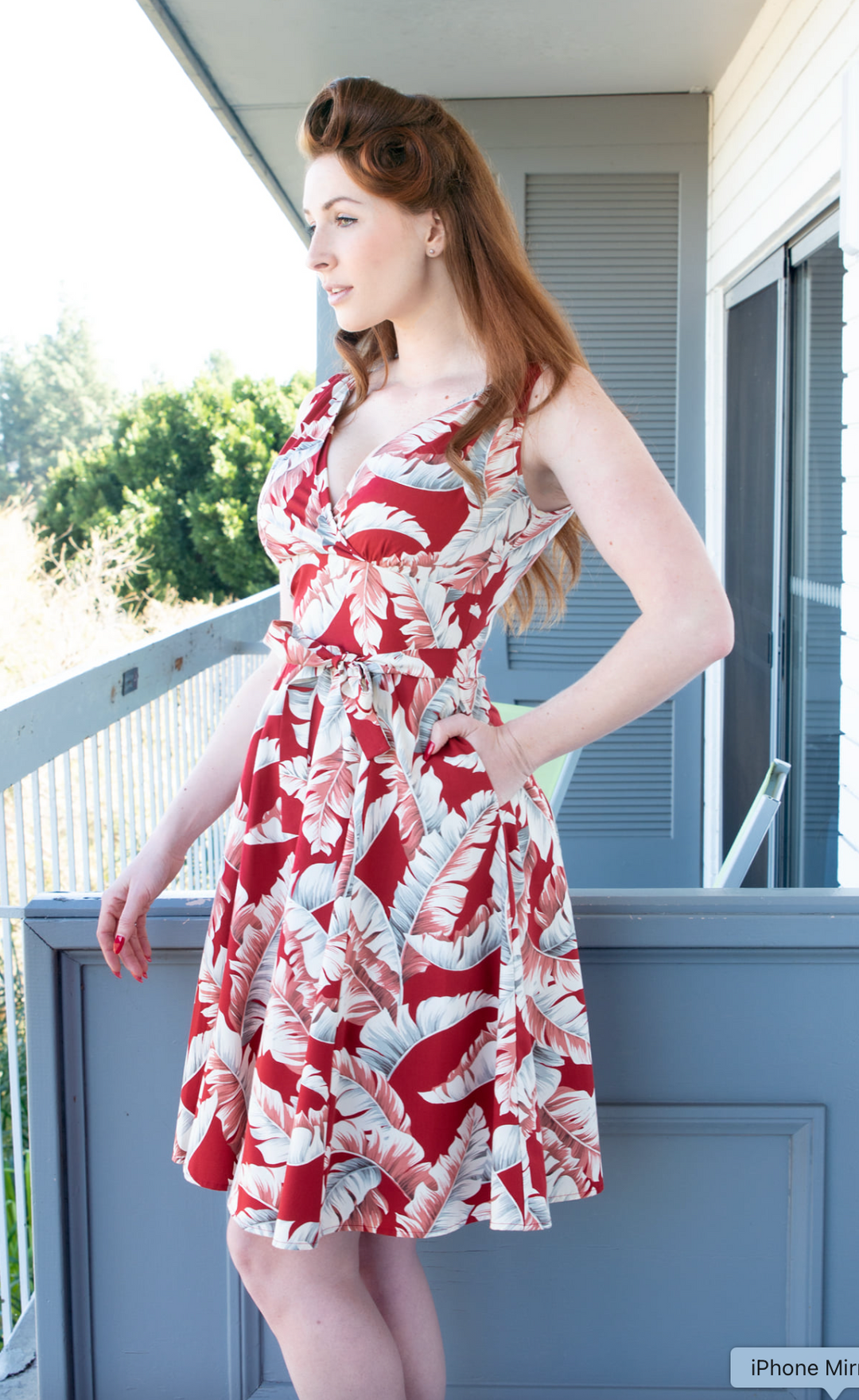 Marie Dress - Banana Leaf, Red