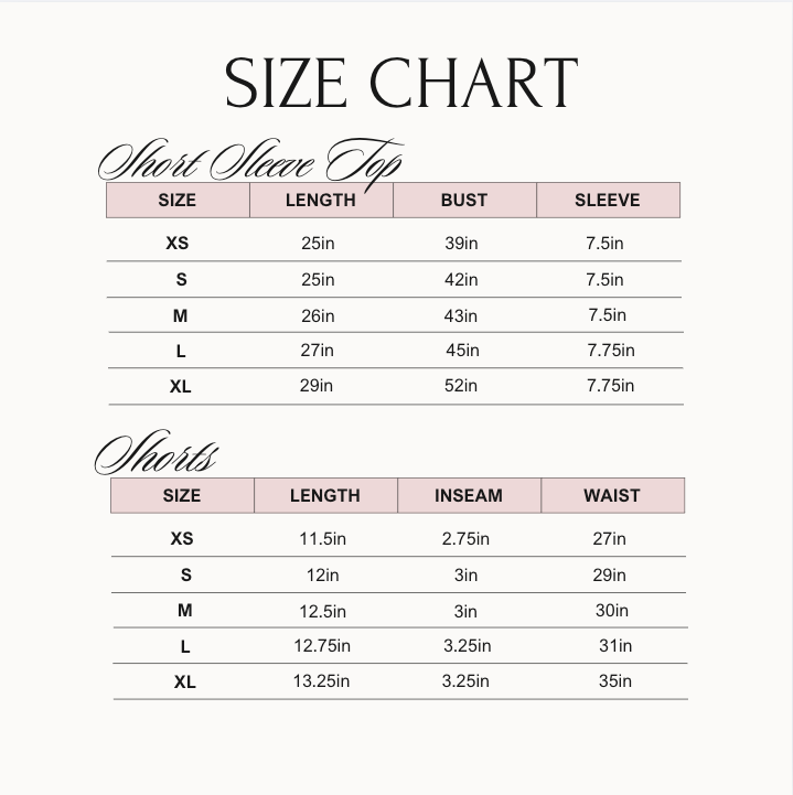 Pink Beach - Short Sleeve Pajama Set