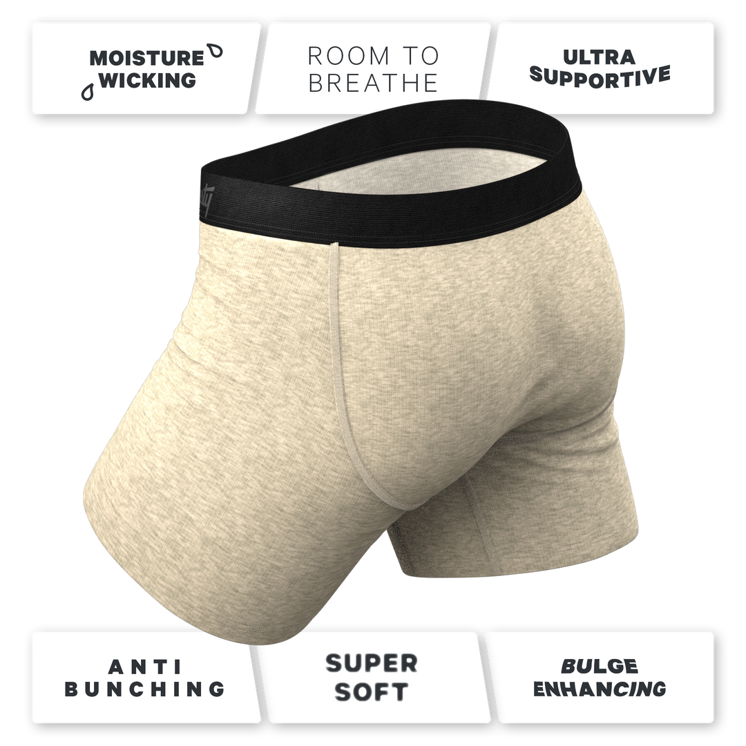 The Silver Fox | Oatmeal Heather Ball Hammock® Pouch Underwear With Fly