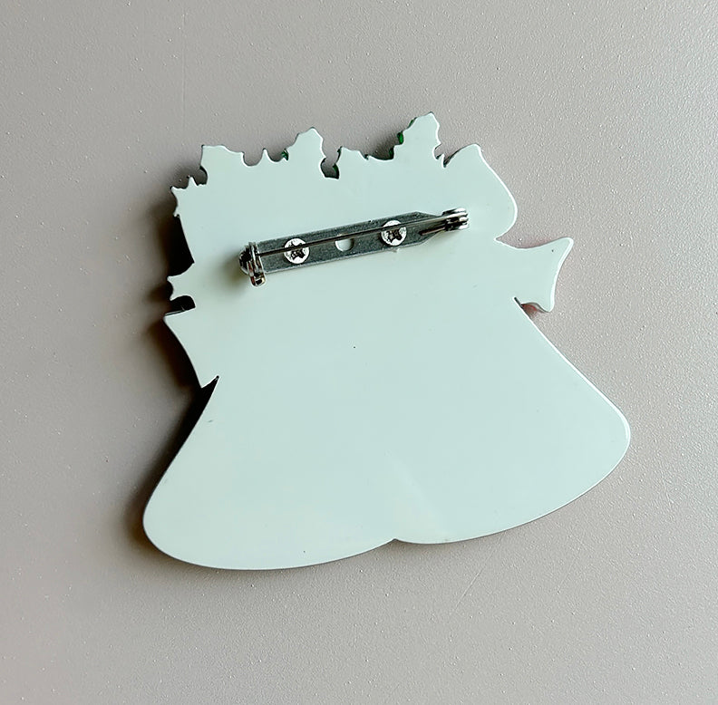 Silver Bells Brooch by Lipstick & Chrome