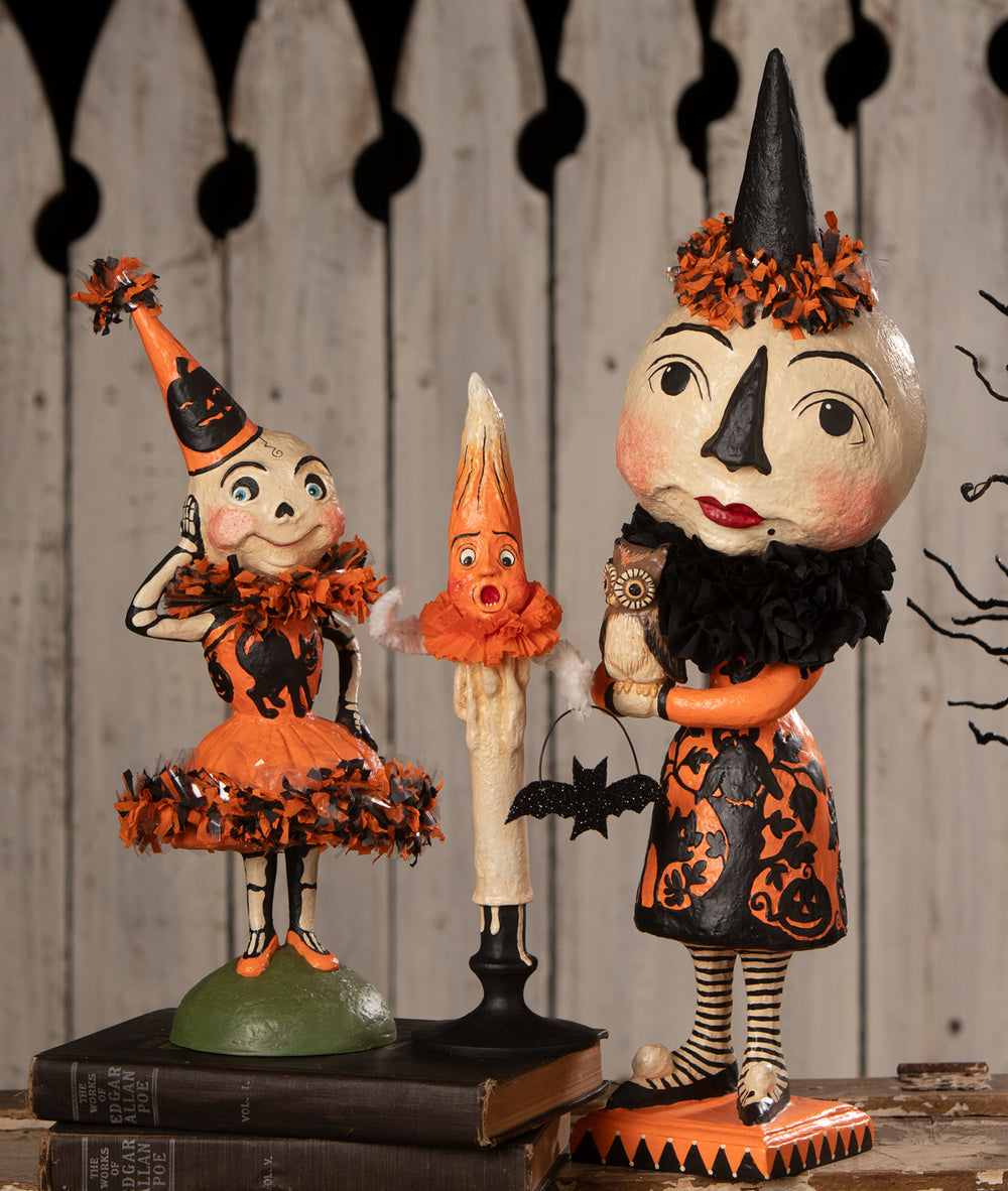 Skelita Skellington by Bethany Lowe Designs, group display paper mache