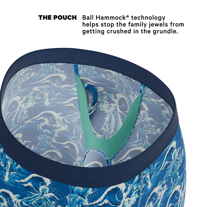 The Slippery When Wet | Naughty Wave Ball Hammock® Boxer - Long Leg