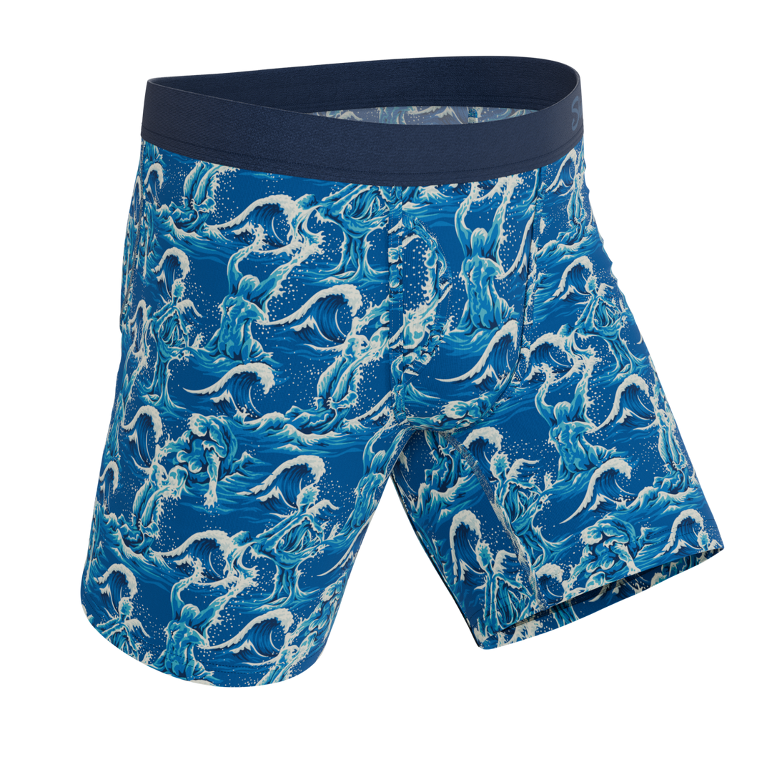 The Slippery When Wet | Naughty Wave Ball Hammock® Boxer - Long Leg