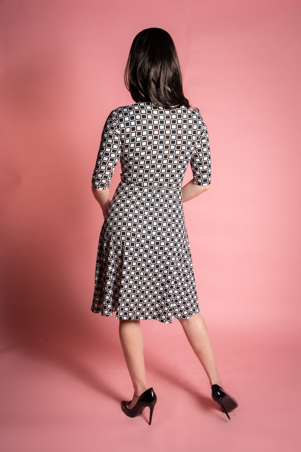 Joanie Knit Dress 3/4 Sleeve - Mod Squad Rib Knit