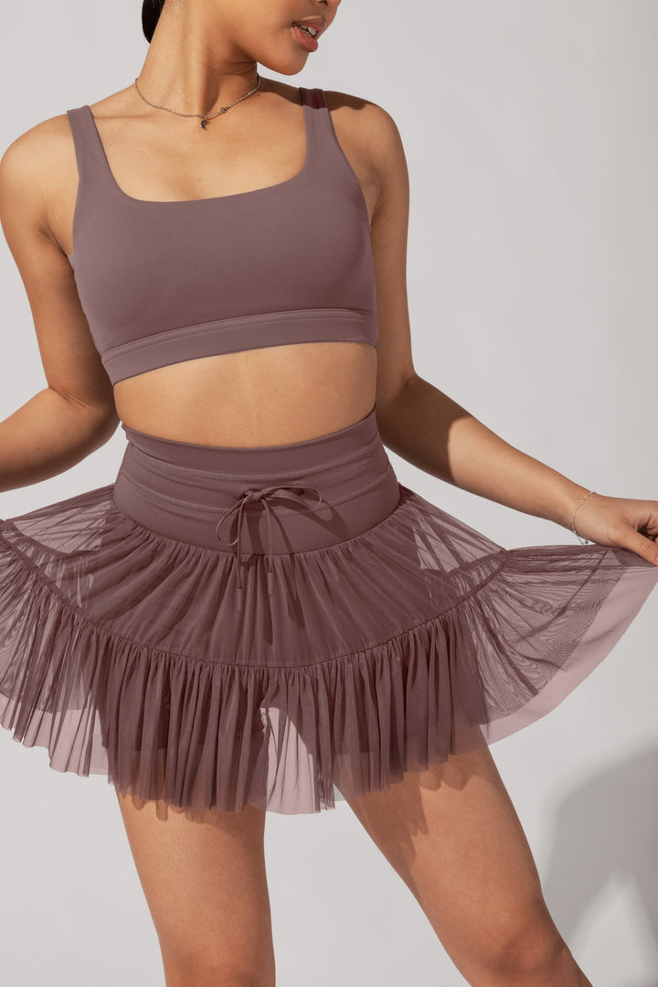 Pirouette Skort - Peppercorn