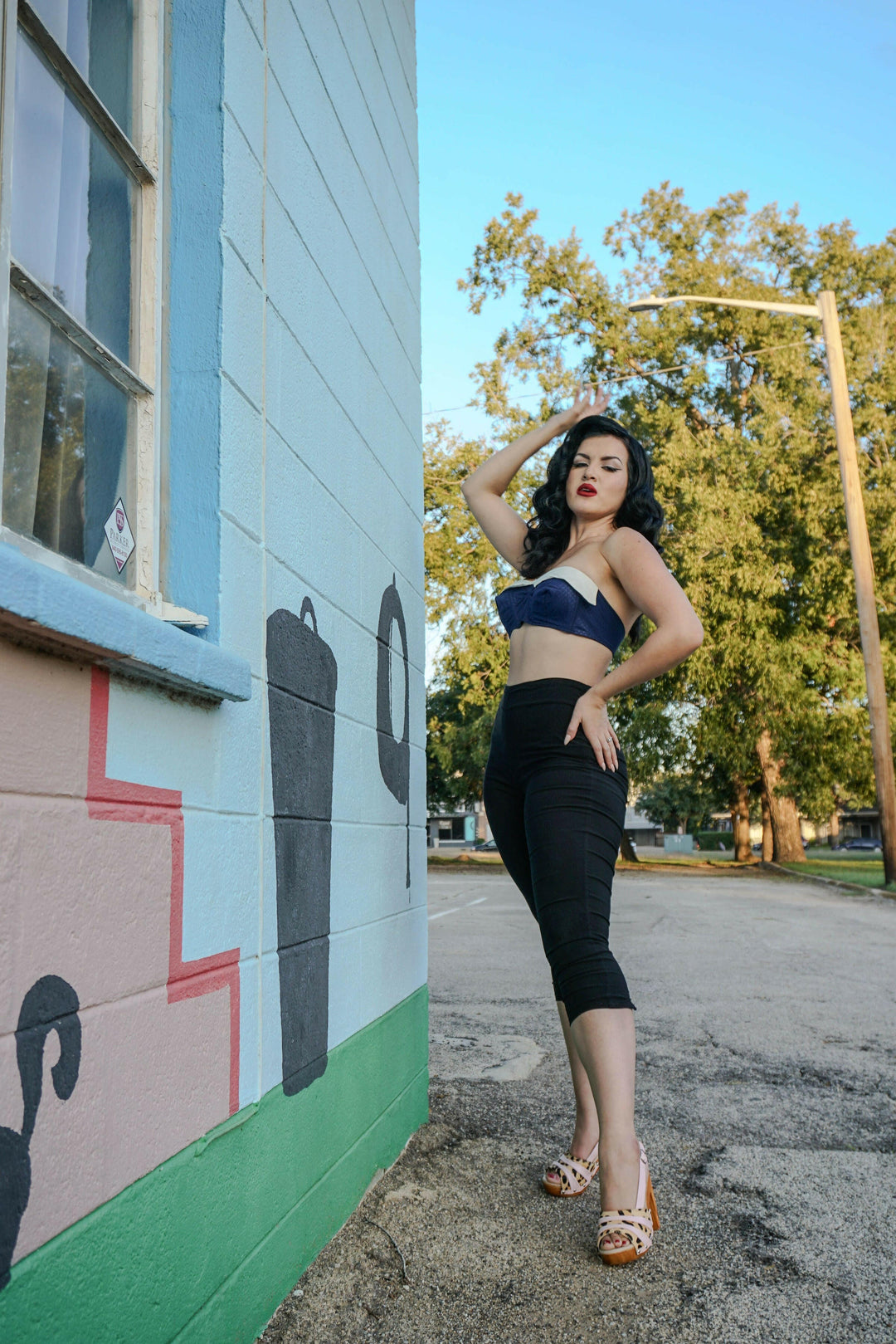 the Rockin' Tiki - with a Vixen Pink Leather and Leopard Slingback