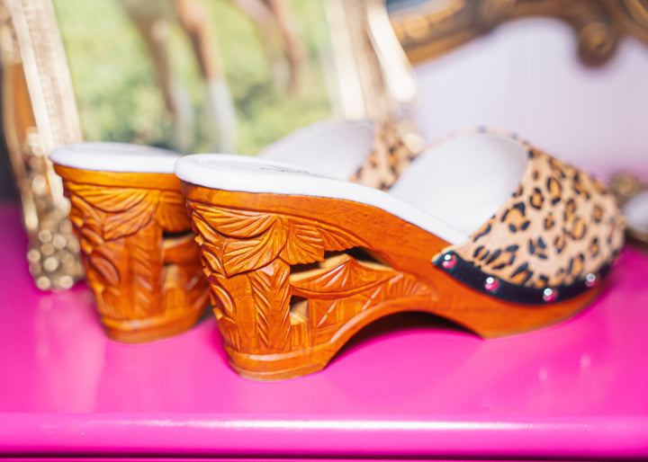 Souvenir/without Ankle Strap - in Leopard Fur