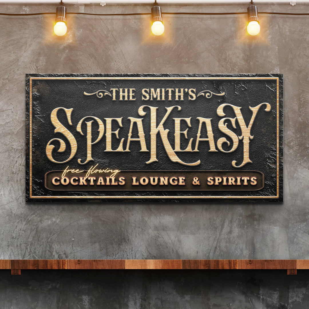 Speakeasy Personalized Bar Sign