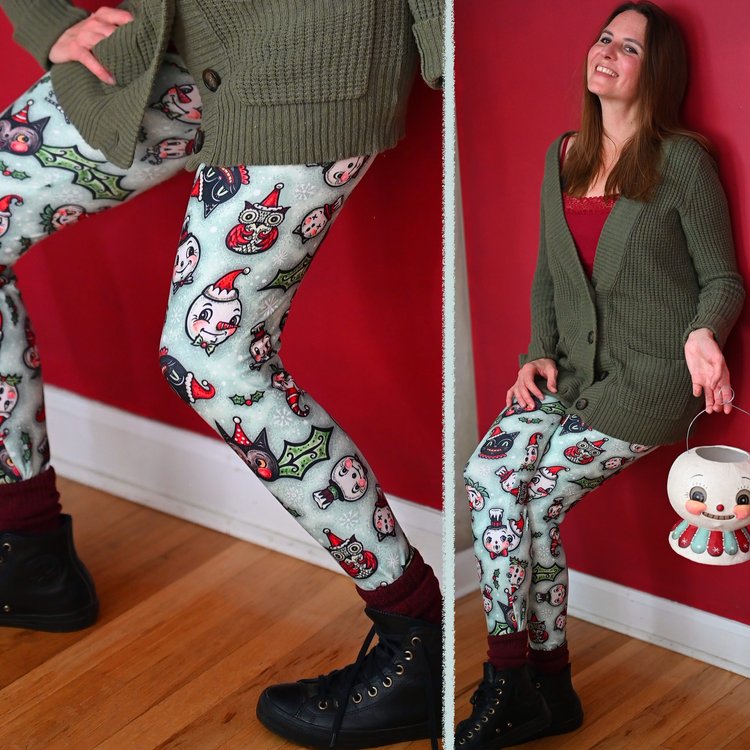 Spooky Christmas Mint (Johanna Parker Exclusive) - High-quality Handcrafted Vibrant Leggings