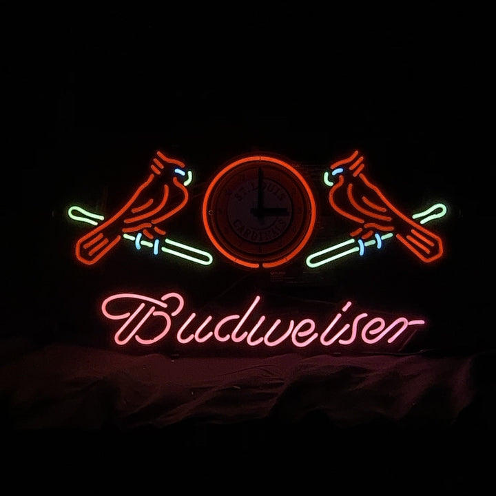 St. Louis Cardinals with Budweiser Neon Signs Light