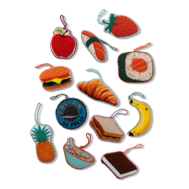 Needlepoint Icon Ornament - Ice Cream Sandwich