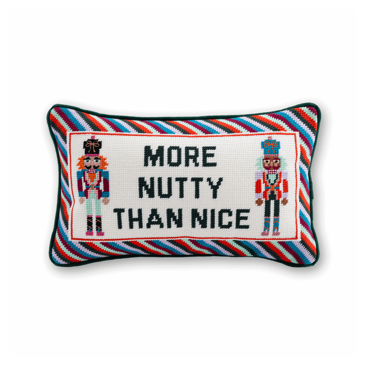 More Nutty Needlepoint Pillow