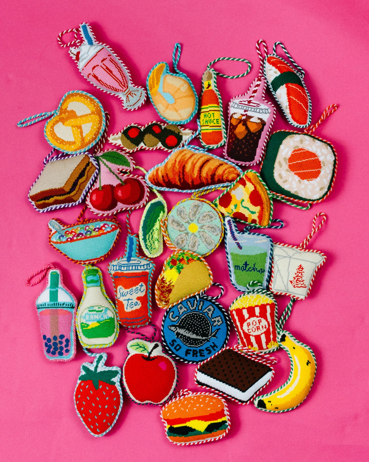 Needlepoint Icon Ornament - Taco