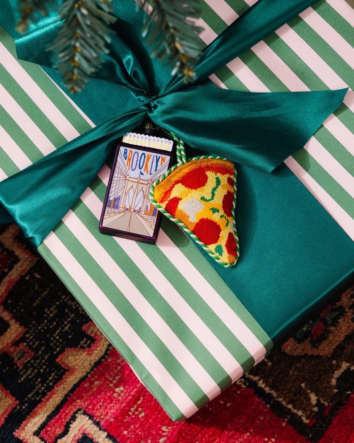 Needlepoint Icon Ornament - Pizza Slice