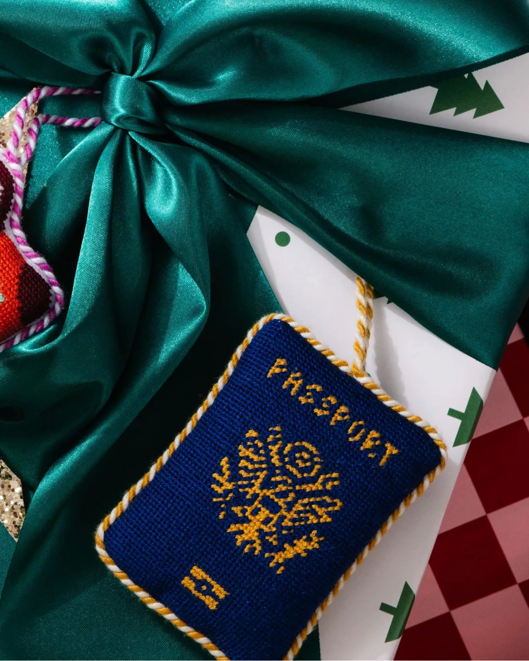 Needlepoint Icon Ornament - Passport