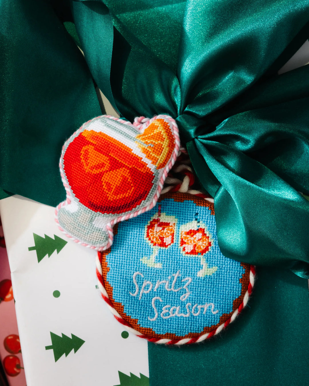 Needlepoint Icon Ornament - Negroni