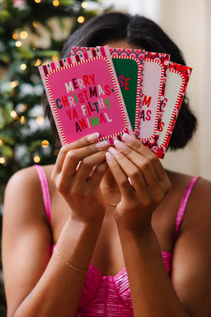 Boxed Greeting Card S/8 - Booze Set