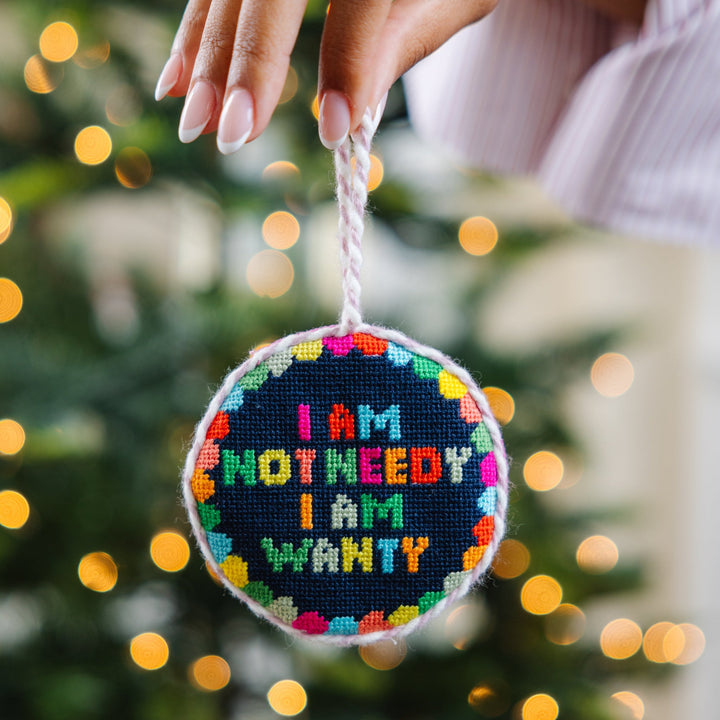 Needlepoint Ornament - Not Needy