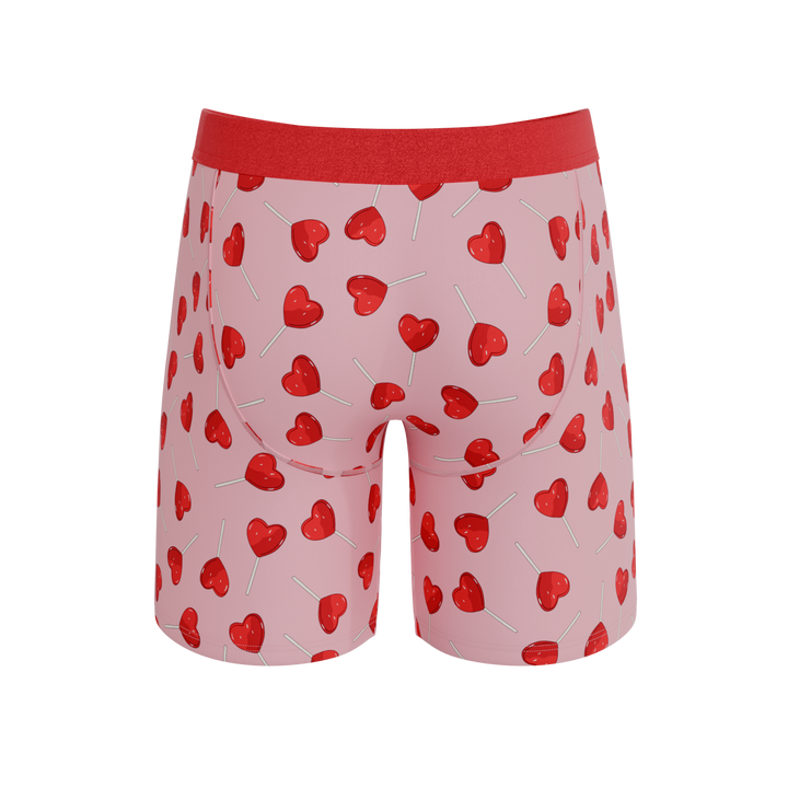 The Suckered In | Heart Lollipop Long Leg Ball Hammock® Pouch Underwear With Fly