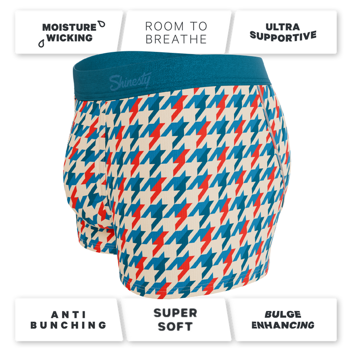 The Swanky | Retro Houndstooth Ball Hammock® Pouch Trunks Underwear