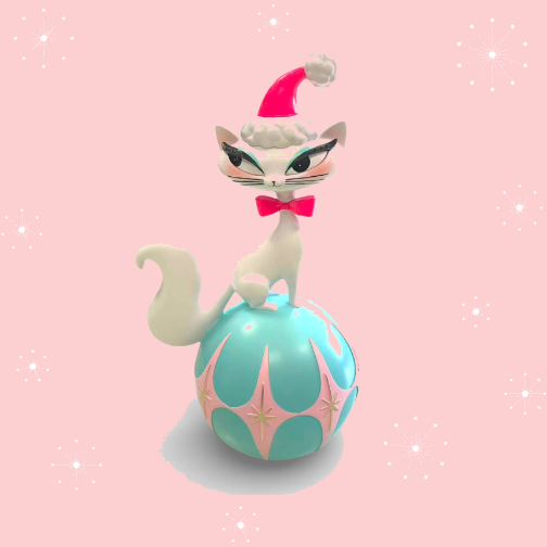12" Swanky Christmas Kitty Figurine | Miss Fluff December Diamonds – SHIPS JULY