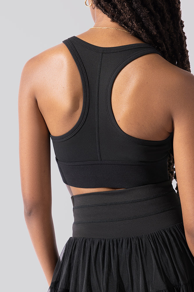 Sweat Sesh Crop Top - Black